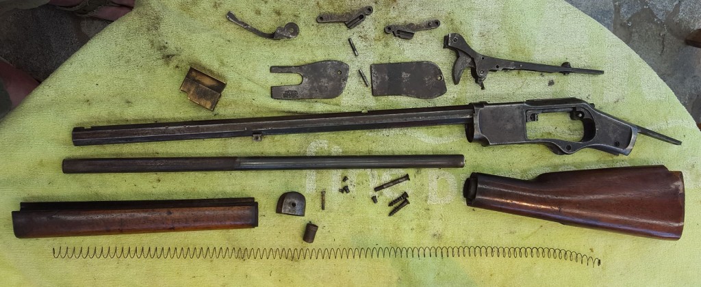 1973 Winchester in pieces